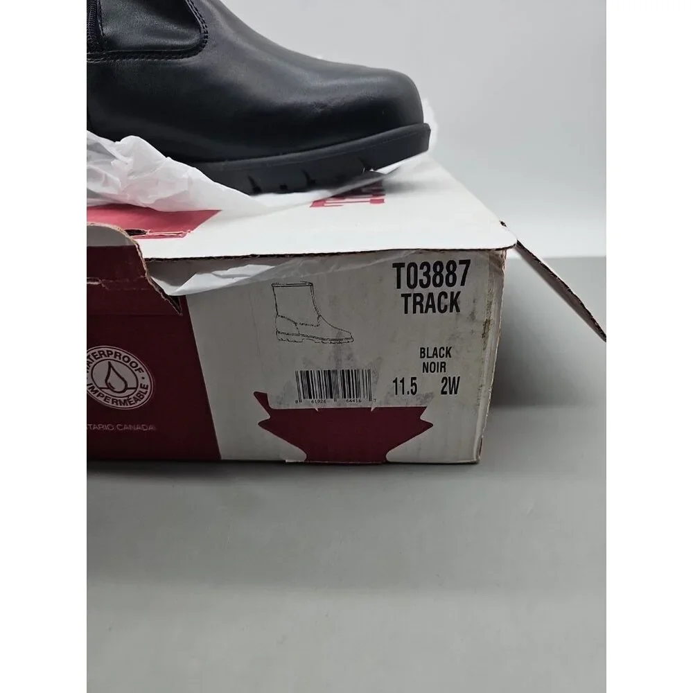 TOE WARMERS of CANADA MEN'S‎ TRACK WATERPROOF LEATHER  ZIP 11.5 New